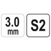 YATO Gömbfejű imbusz T-kulcs 3,0 mm / 13 x 100 mm S2 (YT-05586)