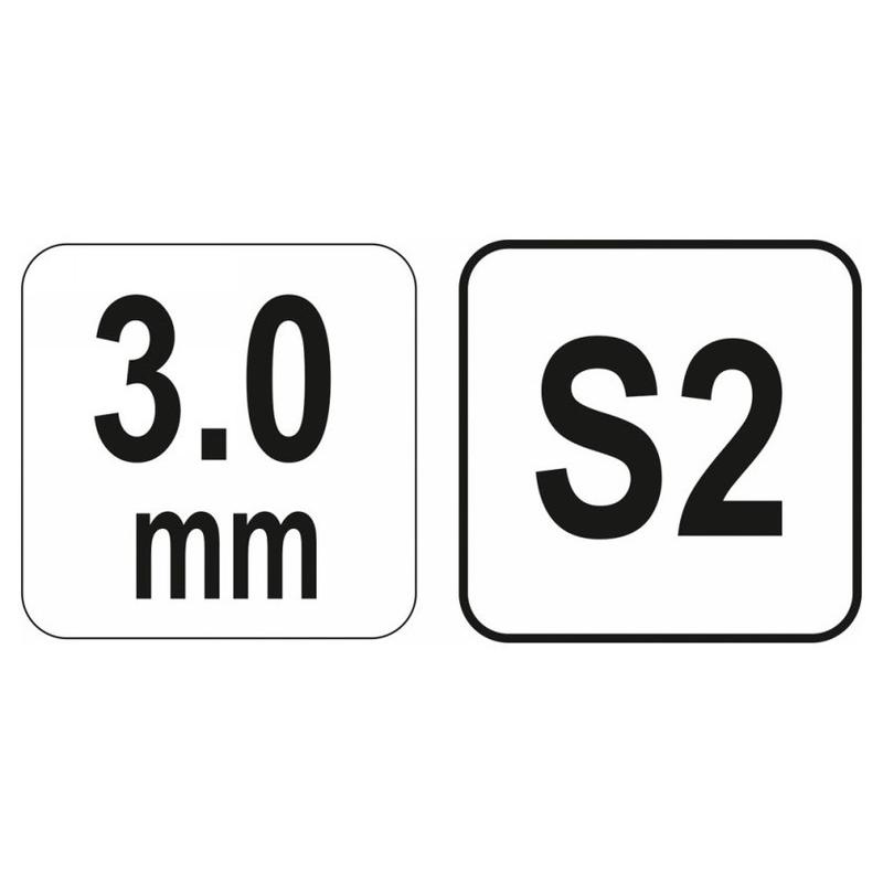 YATO Gömbfejű imbusz T-kulcs 3,0 mm / 13 x 100 mm S2 (YT-05586)
