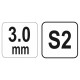 YATO Gömbfejű imbusz T-kulcs 3,0 mm / 13 x 100 mm S2 (YT-05586)