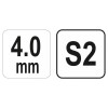YATO Gömbfejű imbusz T-kulcs 4,0 mm / 13 x 140 mm S2 (YT-05588)