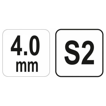 YATO Gömbfejű imbusz T-kulcs 4,0 mm / 13 x 140 mm S2 (YT-05588)