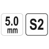 YATO Gömbfejű imbusz T-kulcs 5,0 mm / 17 x 140 mm S2 (YT-05590)