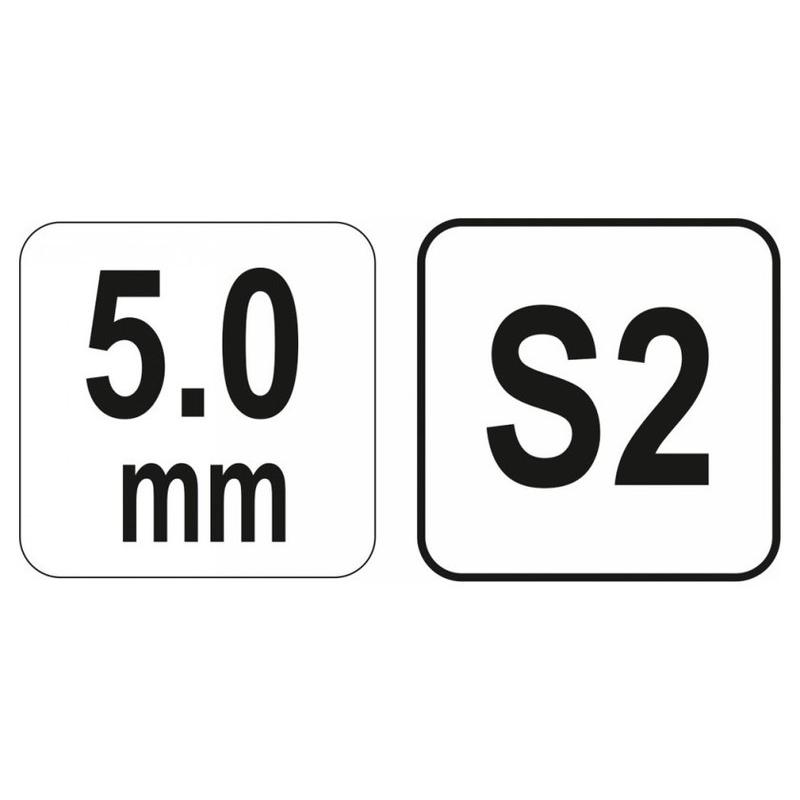 YATO Gömbfejű imbusz T-kulcs 5,0 mm / 17 x 140 mm S2 (YT-05590)