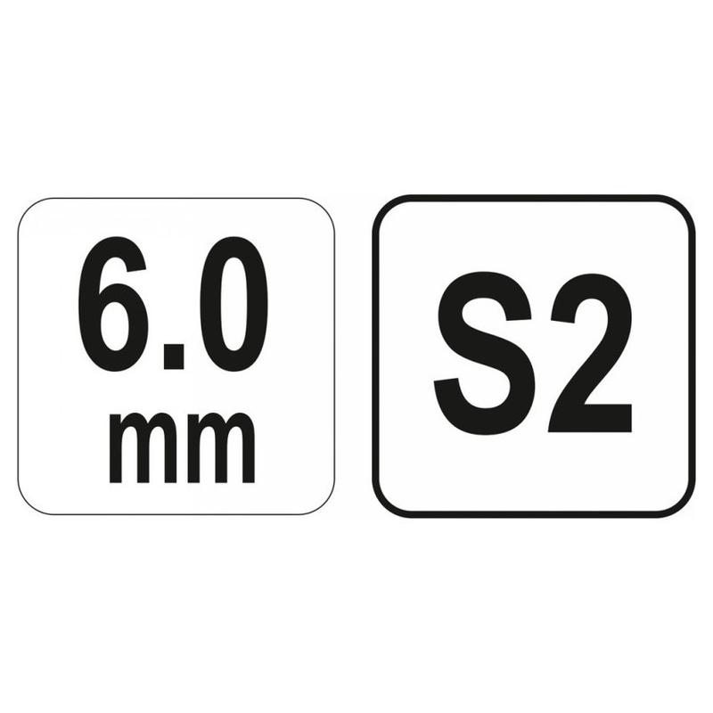 YATO Gömbfejű imbusz T-kulcs 6,0 mm / 17 x 170 mm S2 (YT-05591)