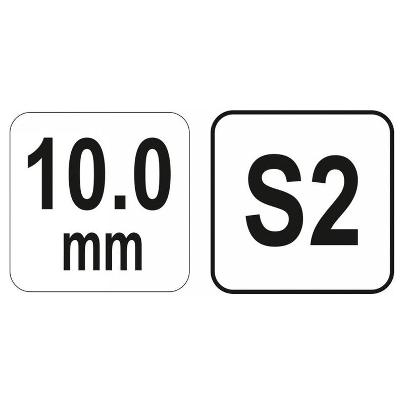 YATO Gömbfejű imbusz T-kulcs 10 mm / 22 x 200 mm S2 (YT-05594)