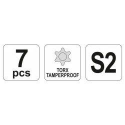 YATO Torx kulcs készlet 7 részes T9-T30 S2 (YT-0562) YATO Torx kulcs készlet 7 részes T9-T30 S2 (YT-0562)