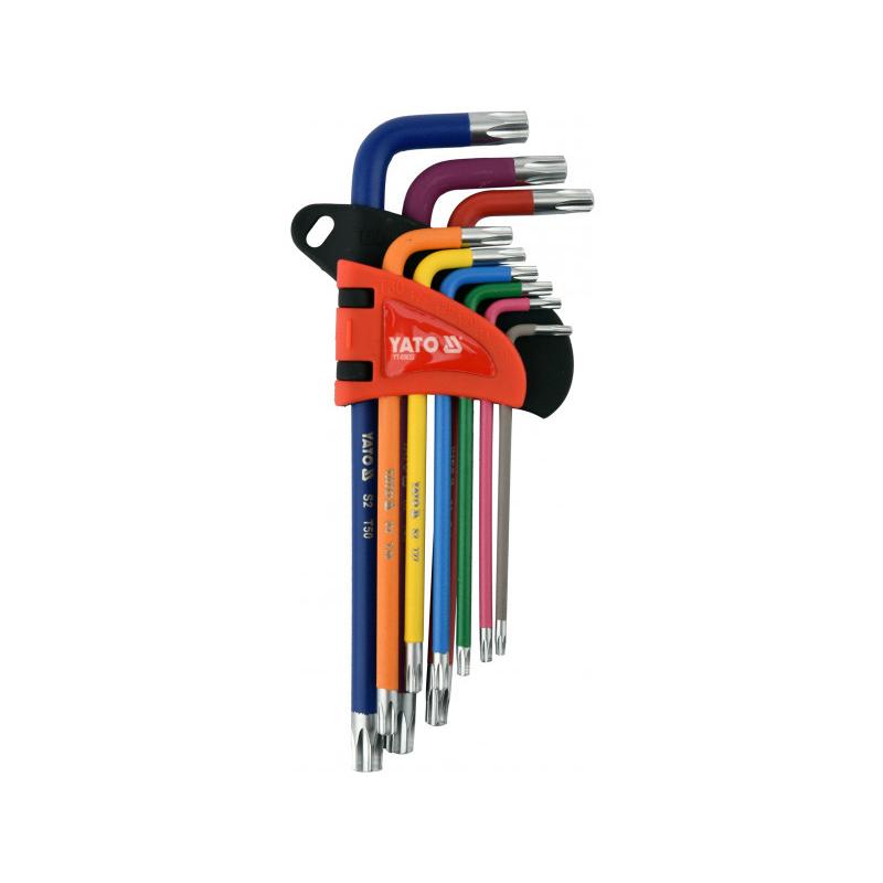 YATO Hosszú Torx kulcs készlet 9 részes T10 - T50 S2 (YT-05633)