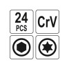 YATO Összecsukható imbuszkulcs készlet 24 részes CrV (YT-05640) YATO Összecsukható imbuszkulcs készlet 24 részes CrV (YT-05640)