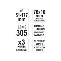 YATO Henger hónoló 51-177 mm (YT-05812) YATO Henger hónoló 51-177 mm (YT-05812)