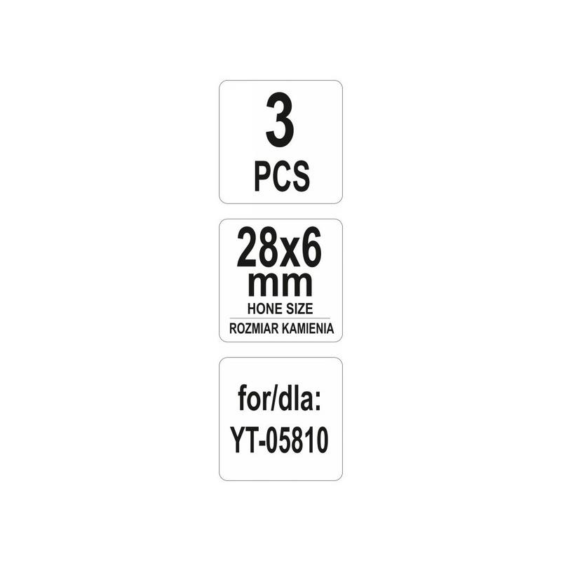 YATO Cserélhető pofa hónolóhoz 28 x 6 mm (3 db/cs) (YT-05815)