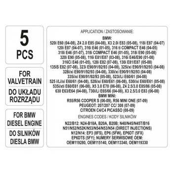YATO Vezérlés rögzítő készlet 5 részes (Diesel) BMW Mini Peugeot Citroën (YT-06004) YATO Vezérlés rögzítő készlet 5 részes (Diesel) BMW Mini Peugeot Citroën (YT-06004)