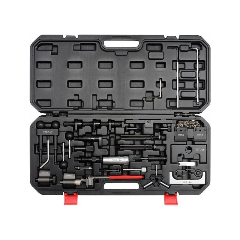 YATO Vezérlés rögzítő készlet 34 részes (Diesel és benzin) Audi Seat Skoda VW (YT-06015) YATO Vezérlés rögzítő készlet 34 részes (Diesel és benzin) Audi Seat Skoda VW (YT-06015)