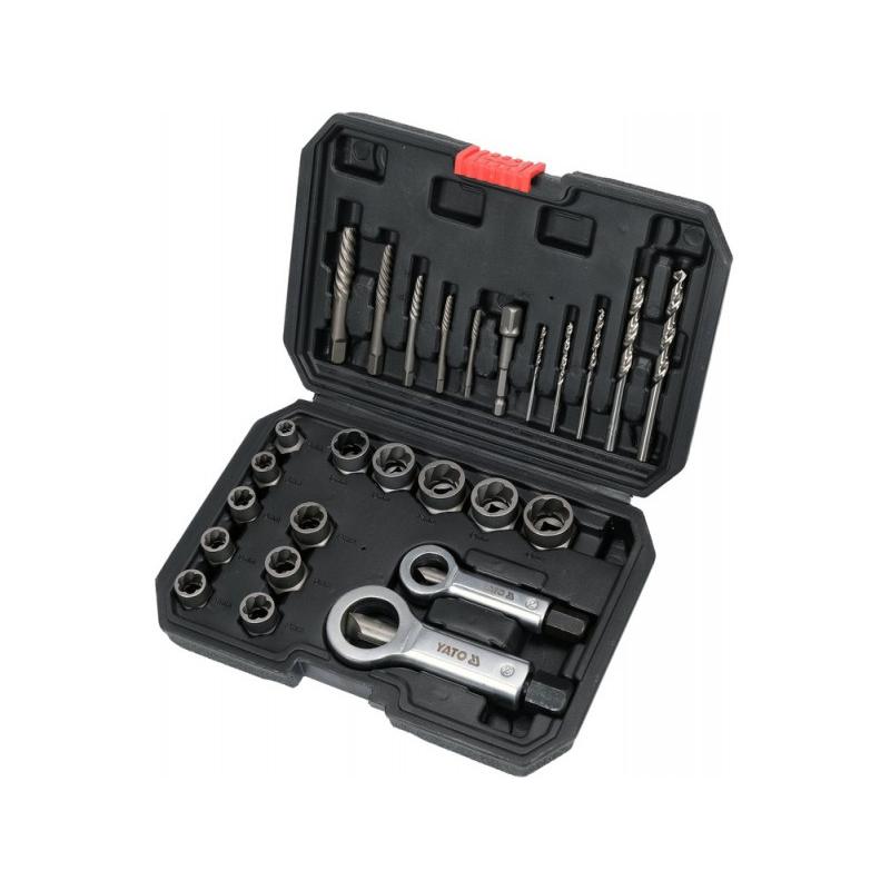 YATO Törtcsavar és anya kiszedő készlet 26 részes 3/8' (YT-06037)