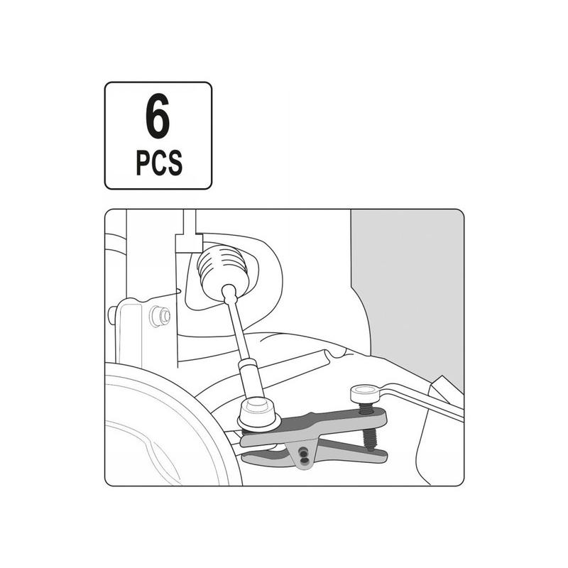 YATO Gömbfej lehúzó készlet 6 részes (YT-06157)