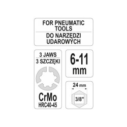 YATO Tőcsavar kiszedő 3/8' 6-11 mm (YT-06255) YATO Tőcsavar kiszedő 3/8' 6-11 mm (YT-06255)