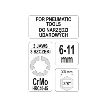 YATO Tőcsavar kiszedő 3/8' 6-11 mm (YT-06255)