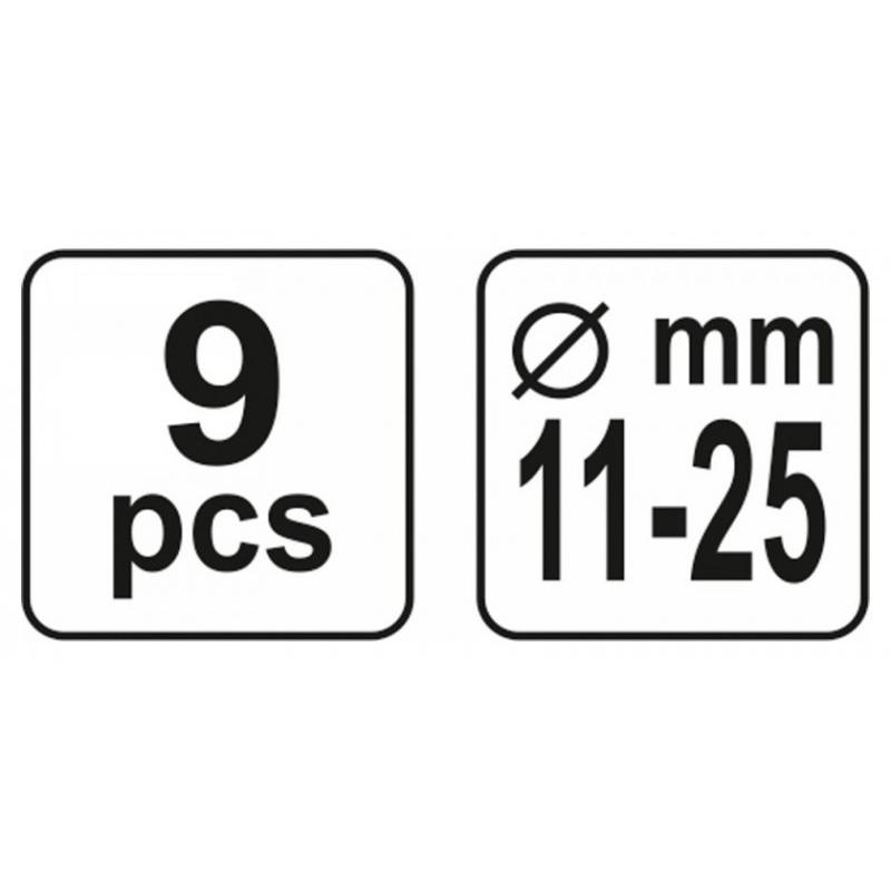 YATO Kuplung központosító készlet 9 részes 11-25 mm (YT-06311)