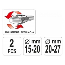 YATO Kuplung központosító készlet 2 részes 15-27 mm állítható (YT-06312) YATO Kuplung központosító készlet 2 részes 15-27 mm állítható (YT-06312)