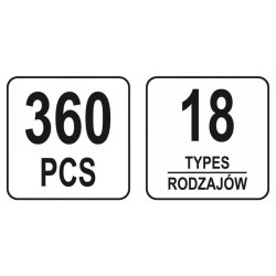 YATO Műanyag patent készlet 360 részes Toyota / Lexus (YT-06650) YATO Műanyag patent készlet 360 részes Toyota / Lexus (YT-06650)