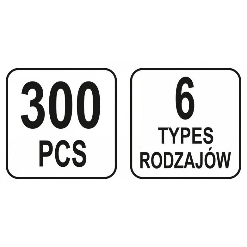 YATO Műanyag patent készlet 300 részes Renault (YT-06651)