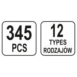 YATO Műanyag patent készlet 345 részes Peugeot (YT-06653)
