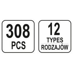 YATO Műanyag patent készlet 308 részes Fiat (YT-06654) YATO Műanyag patent készlet 308 részes Fiat (YT-06654)