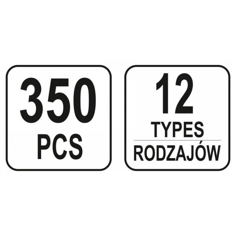 YATO Műanyag patent készlet 350 részes Volvo (YT-06655)