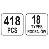 YATO Műanyag patent készlet 418 részes Honda (YT-06656)