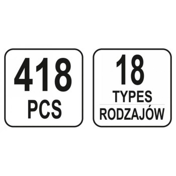 YATO Műanyag patent készlet 418 részes Honda (YT-06656)