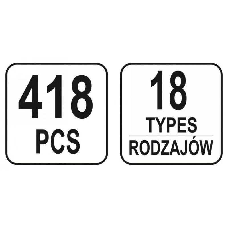 YATO Műanyag patent készlet 418 részes Honda (YT-06656)