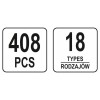YATO Műanyag patent készlet 408 részes Nissan (YT-06657)