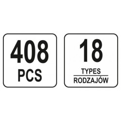 YATO Műanyag patent készlet 408 részes Nissan (YT-06657) YATO Műanyag patent készlet 408 részes Nissan (YT-06657)