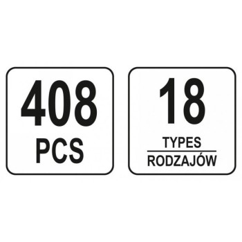 YATO Műanyag patent készlet 408 részes Nissan (YT-06657)