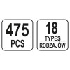 YATO Műanyag patent készlet 475 részes Mazda (YT-06658) YATO Műanyag patent készlet 475 részes Mazda (YT-06658)