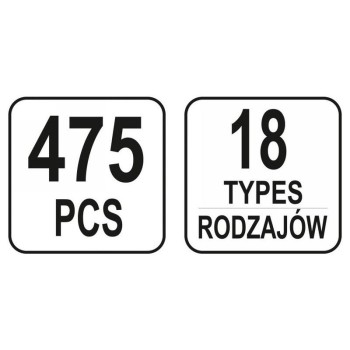 YATO Műanyag patent készlet 475 részes Mazda (YT-06658) YATO Műanyag patent készlet 475 részes Mazda (YT-06658)