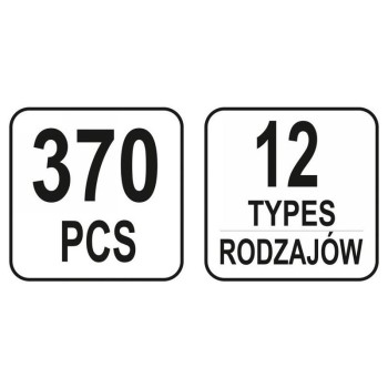 YATO Műanyag patent készlet 370 részes Mitsubishi (YT-06659)
