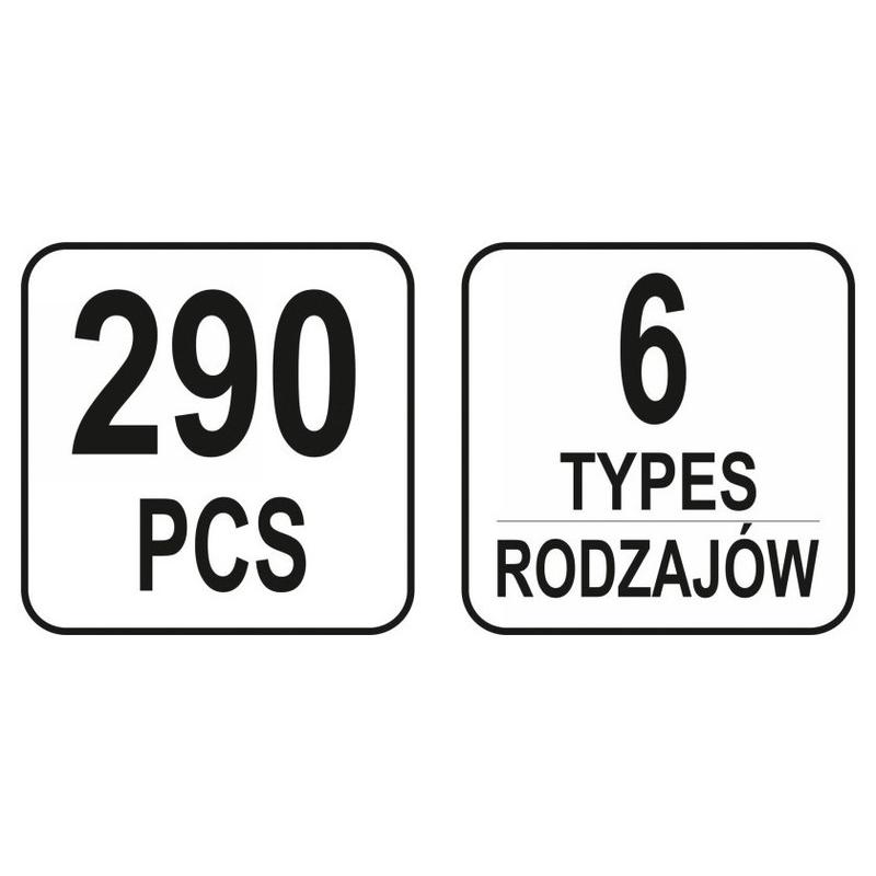 YATO Műanyag patent készlet 290 részes BMW (YT-06661) YATO Műanyag patent készlet 290 részes BMW (YT-06661)