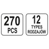 YATO Műanyag patent készlet 270 részes Mercedes (YT-06662)