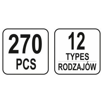 YATO Műanyag patent készlet 270 részes Mercedes (YT-06662)