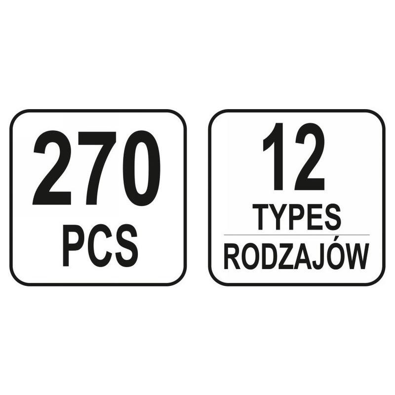 YATO Műanyag patent készlet 270 részes Mercedes (YT-06662)