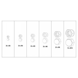 YATO Hatlapú zárt csavaranya készlet 150 részes M3-M10 (YT-06775)