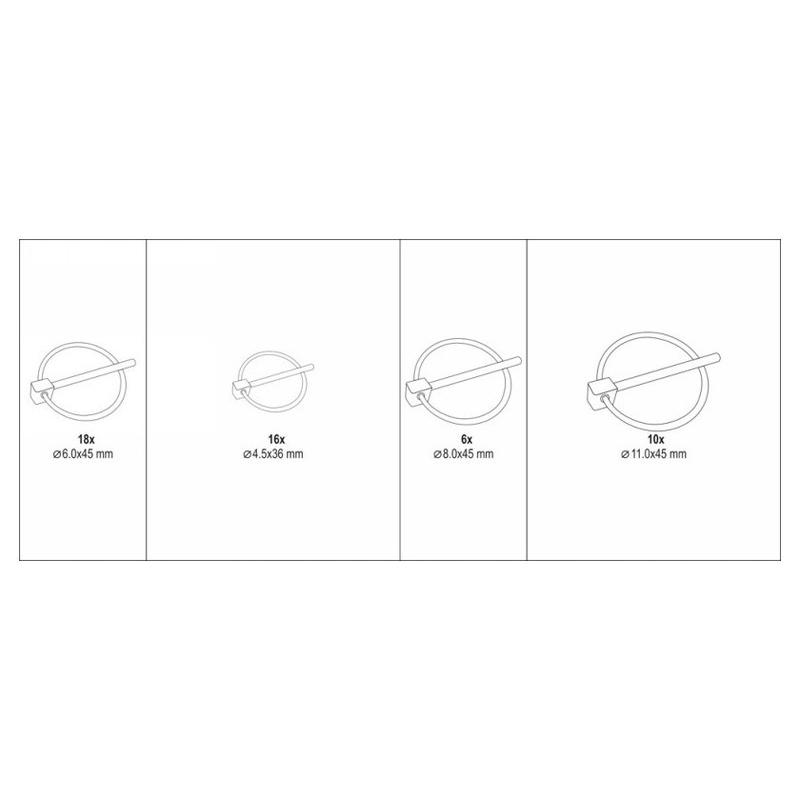 YATO Rugós biztosítószeg készlet 50 részes (YT-06787)