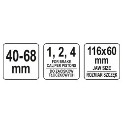YATO Fékmunkahenger visszanyomó 40 - 68 mm (YT-06805)