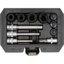 YATO Féknyereg szerelő dugókulcs készlet 11 részes 3/8', 1/2' CrV (YT-06808)