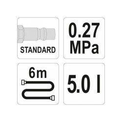YATO Pneumatikus fékfolyadék cserélő készlet 13 részes (YT-06845) YATO Pneumatikus fékfolyadék cserélő készlet 13 részes (YT-06845)