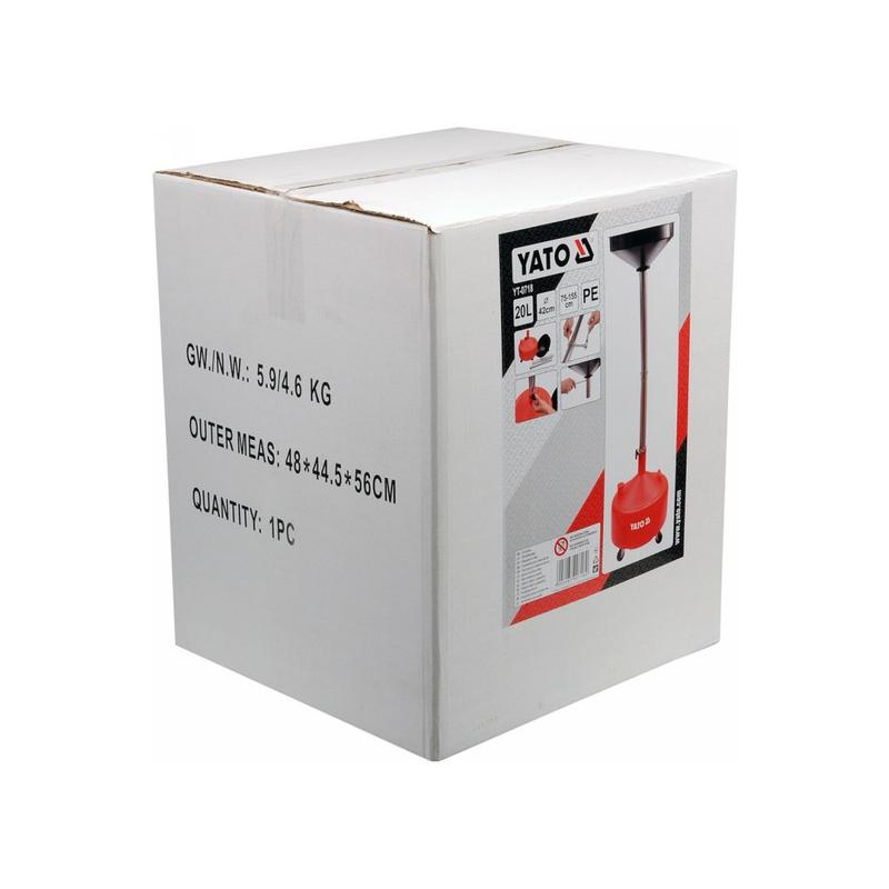 YATO 20 literes állítható magasságú olajleeresztő tartály​ (YT-0718)