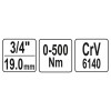 YATO Nyomatékkulcs 3/4' 0-500 Nm CrV (YT-07642) YATO Nyomatékkulcs 3/4' 0-500 Nm CrV (YT-07642)