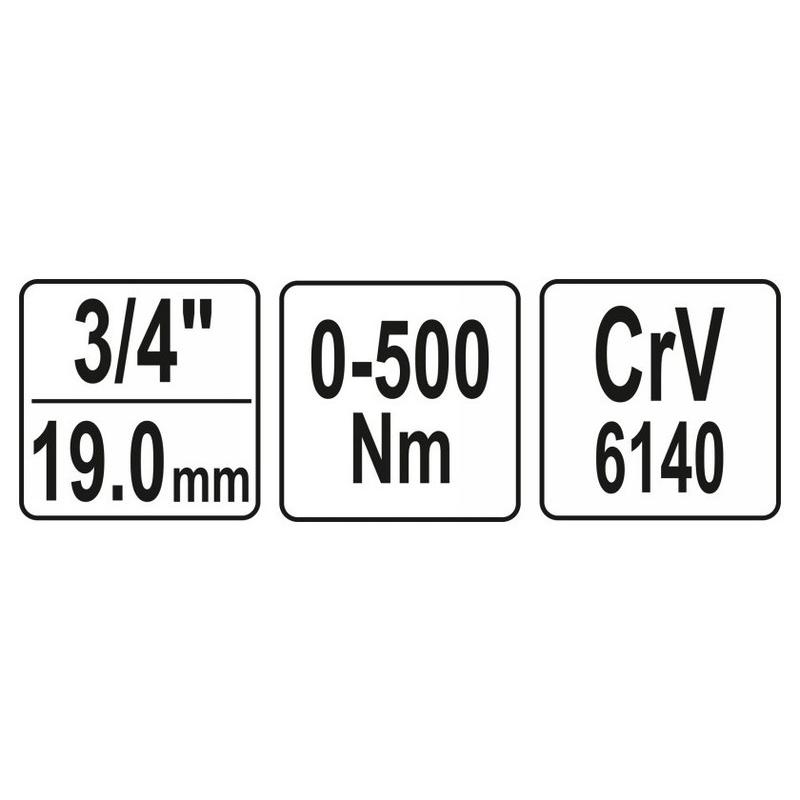 YATO Nyomatékkulcs 3/4' 0-500 Nm CrV (YT-07642) YATO Nyomatékkulcs 3/4' 0-500 Nm CrV (YT-07642)
