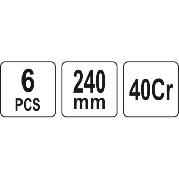 YATO Tömítéskiszedő kampó készlet 6 részes 240 mm (YT-08428)