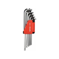 YATO Hosszú gömbfejű imbuszkulcs készlet 12 részes 1/16'-3/8' CrV (YT-5838) YATO Hosszú gömbfejű imbuszkulcs készlet 12 részes 1/16'-3/8' CrV (YT-5838)